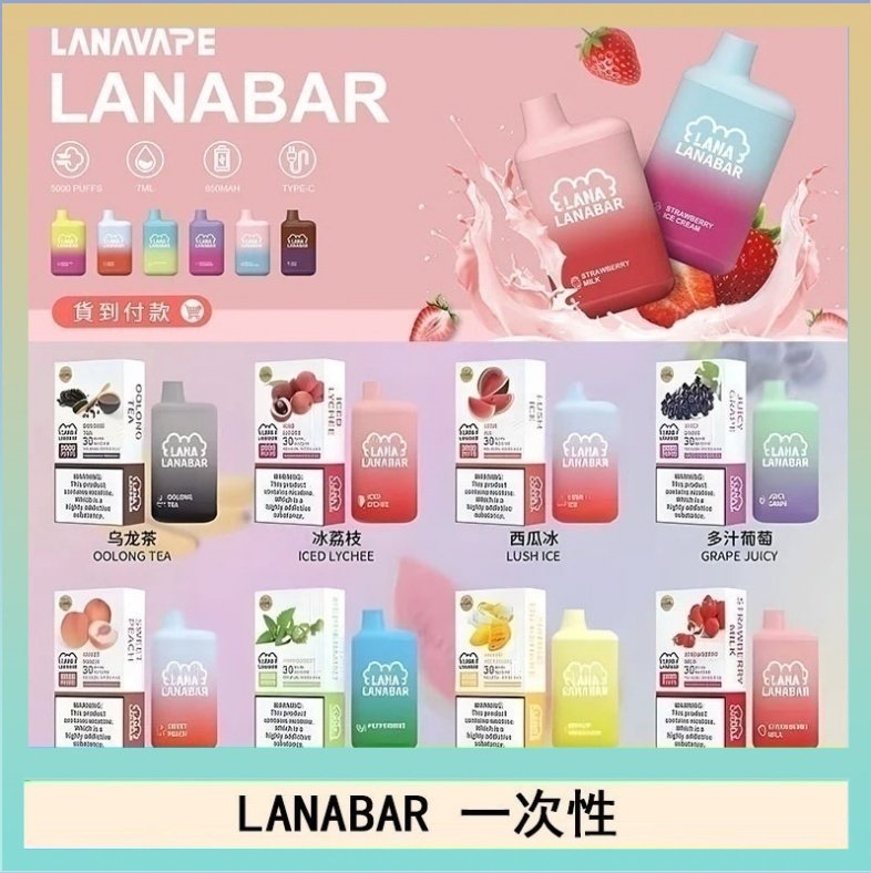 LANA BAR可充电一次性電子煙霧化5000口(3.0%)